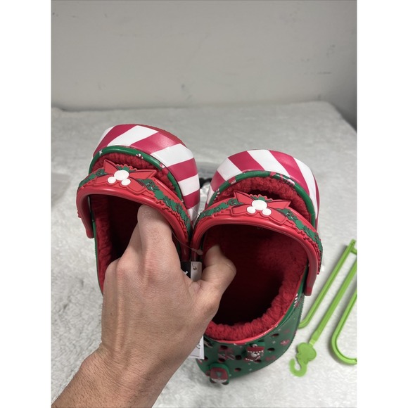 2024 Disney Fleece Lined Mickey Minnie Holiday Christmas Crocs Clogs M11/W13 NEW - Picture 6 of 7